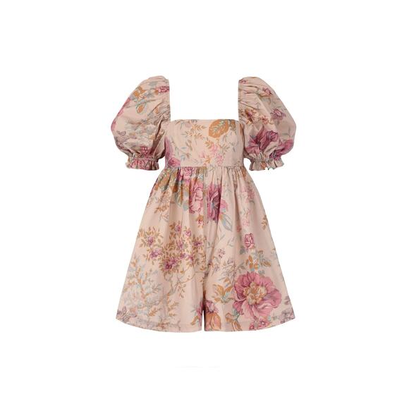 Selkie Bunny Romper in the Yorkshire Floral Print Size Large EUC Boho Cottage